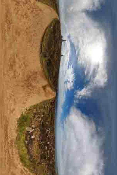 panorama 360° of la pointe du raz in brittany